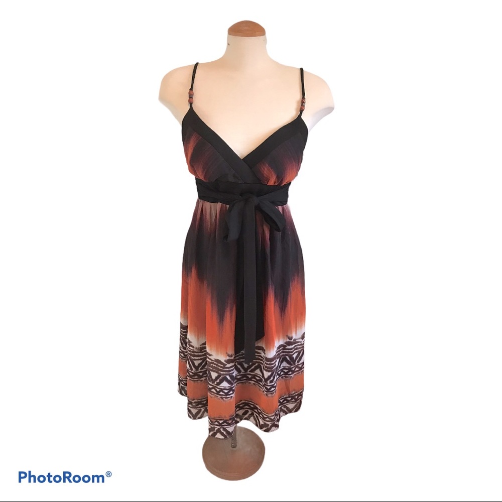 NWT Roulette Orange and Brown Sundress
